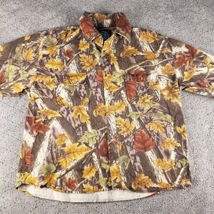 Master Sportsman Shirt Mens 2XL Camo Long Sleeve Button Up Hunting Outdoors